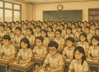 Berapa Jumlah Ideal Siswa Dalam Satu Rombel? Gambar Ilustrasi didalam kelas
