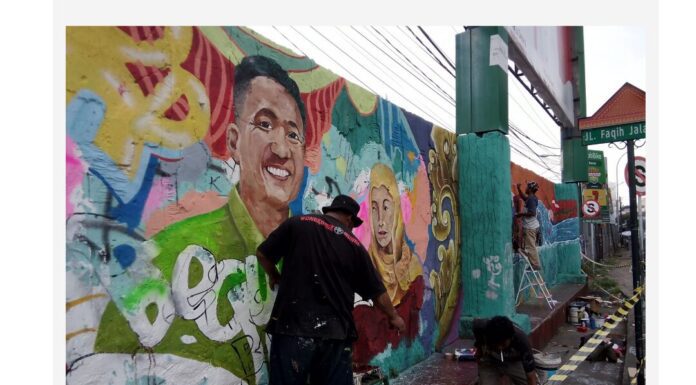 Mural di Tembok Lapas Ketika Ratu Sinuhun Menyapa Palembang Lewat Kuas Angga dan Andriansyah