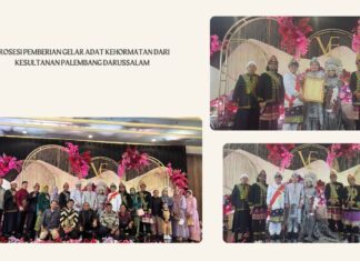 Gelar Adat Kehormatan dari Kesultanan Palembang Darussalam untuk Pengantin Turki