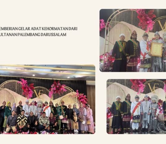 Gelar Adat Kehormatan dari Kesultanan Palembang Darussalam untuk Pengantin Turki
