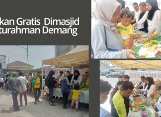 Gerakan Makan Gratis di Masjid Baiturrahman Bank Raya
