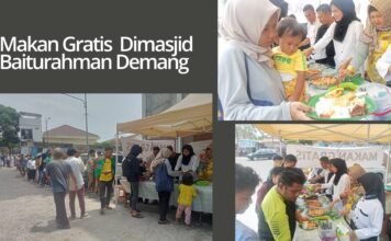 Gerakan Makan Gratis di Masjid Baiturrahman Bank Raya
