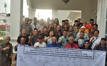 Empat Bangso Zuriat Palembang Tolak Pembangunan Gedung RS dr. AK Gani di Kawasan Benteng Kuto Besak