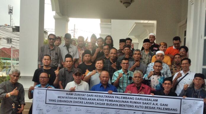 Empat Bangso Zuriat Palembang Tolak Pembangunan Gedung RS dr. AK Gani di Kawasan Benteng Kuto Besak