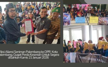 Seniman Palembang Menunggu Payung Hukum 15 Tahun Perda Pemajuan Kesenian Tersandera