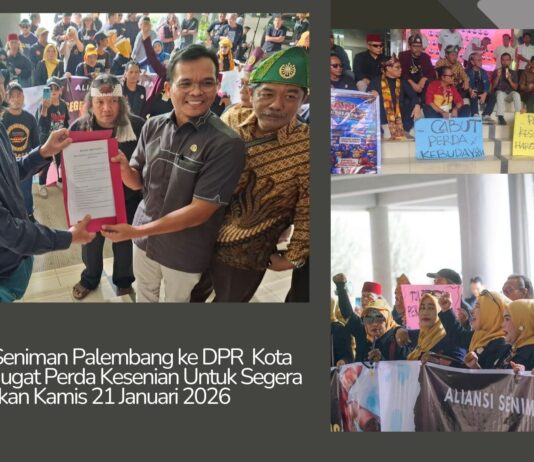 Seniman Palembang Menunggu Payung Hukum 15 Tahun Perda Pemajuan Kesenian Tersandera