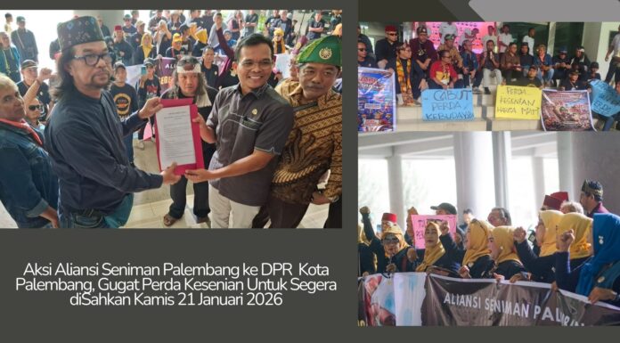 Seniman Palembang Menunggu Payung Hukum 15 Tahun Perda Pemajuan Kesenian Tersandera