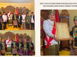 Pertautkan Nilai Budaya dan Keagamaan, Gus Yahya Resmi Menyandang Gelar Pangeran Natogamo dari Kesultanan Palembang