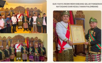 Pertautkan Nilai Budaya dan Keagamaan, Gus Yahya Resmi Menyandang Gelar Pangeran Natogamo dari Kesultanan Palembang