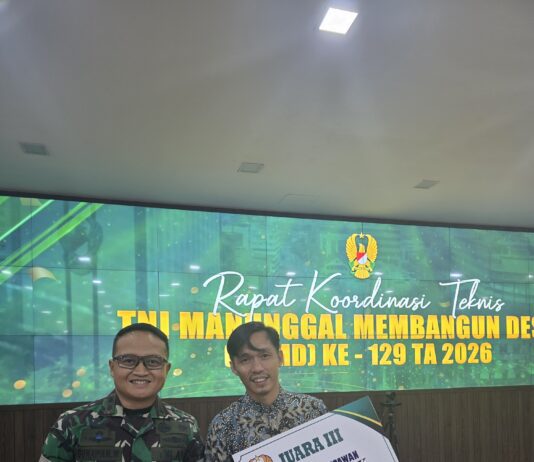 Sinergi TNI dan Media Berbuah Prestasi, Kodim 0402/OKI-OI Juara LKJ TMMD ke-128