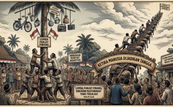 LOMBA PANJAT PINANG: HIBURAN MASYARAKAT YANG TERJAJAH