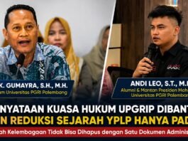 Kedudukan Hukum YPLP PT-PGRI Sumsel Dipersoalkan, Alumni Minta Sejarah dan Legalitas Dibuka Transparan