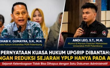 Kedudukan Hukum YPLP PT-PGRI Sumsel Dipersoalkan, Alumni Minta Sejarah dan Legalitas Dibuka Transparan