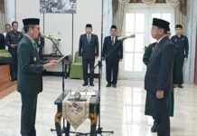 Ratu Dewa Lantik Sulaiman Amin Jadi Pj Sekda Palembang